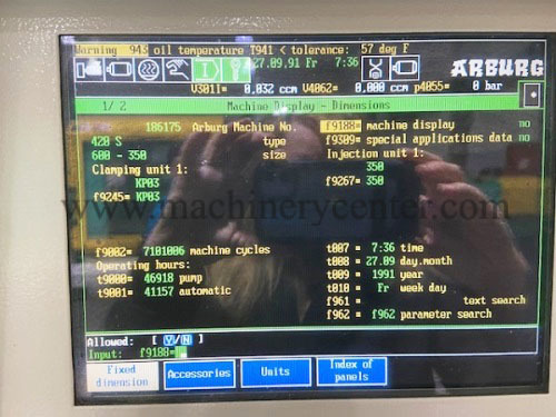 2001 ARBURG 420S-600-350 Injection Molders 10 To 100 Ton | Machinery Center